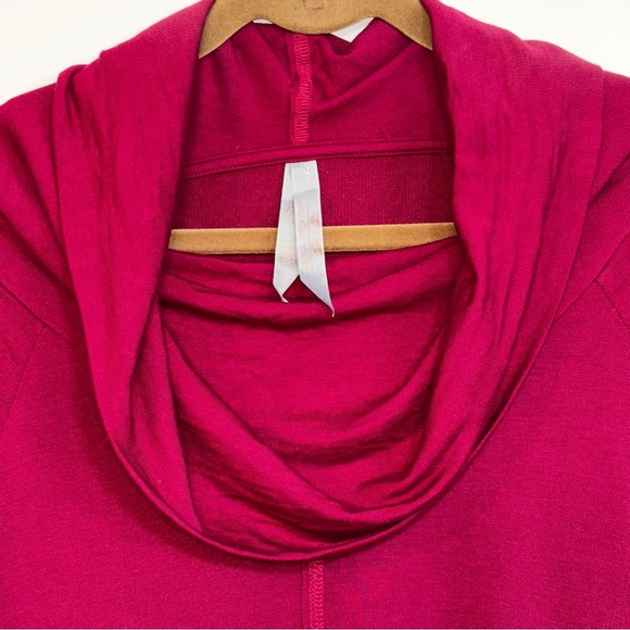 Melissa McCarthyxSeven7 Women’s Large Tunic Top Cowl Neck Red Modal Long Sleeve - Picture 5 of 11